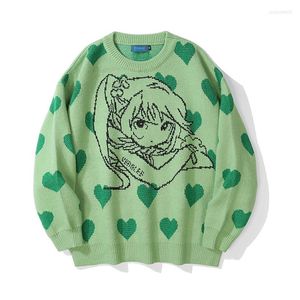 Maglioni da uomo Harajuku bello pullover oversize stile giapponese Anime Girl uomo donna stampa maglione lavorato a maglia maniche lunghe top 2022