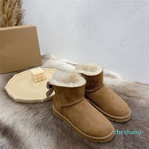 Kid Parent-Child Short Boot Boot Designer Sheepskin Snow Boots Cream Platform Right Breatable Light Shoes Leather Top Fashion أصلي