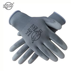 Work Gloves Flexible PU Coated Nitrile Safety Glove for Mechanic working Nylon Cotton Palm CE EN388 OEM