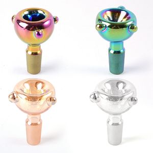 Multi Bunte Laser Rainbow Somking Zubehör 14mm Weiblich Männlich Gemeinsame Glasschüssel Bunte Schüsseln Für Kellnerpfeifen Öltupfen Rigs
