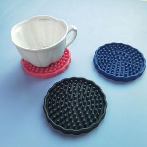 Table Mats Home Drink Heat Insulation Plastic Nonslip Round Trivet Mat Cup Pad For Coffee Tea