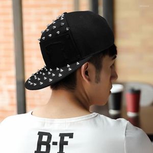 Ball Caps Point Rivet Sewn Patch Hole Hip Hop Baseball Cap Fashion Casual Dance Show Cool DJ Rocker Visor Hipster Nightclub Super Hat