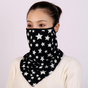 Bandanas moda feminina lenço de face lenço de inverno máscara máscara bandana quente ladrões de algodão mole de algodão lenços de pescoço mole