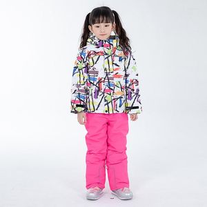 Skijacken 2022 Kinder Skianzug Mädchen Outdoor Snowboardjacke Warme Overalls Set Wasserdicht und winddicht