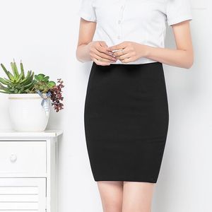 Skirts Arrivals 2022 Summer Women's Professional Hip-padded Simple Commuting Business Elastic Anti-light Pencil Skirt