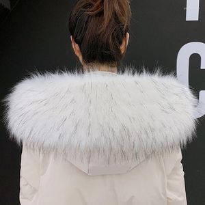 Women's Fur Faux Collar Winter Warm Coat Jacket Straight Decor Shawls Hooded Scarives Gift Women Men Wrap 70/80/90cm