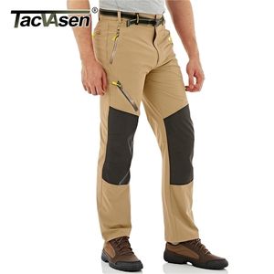 Calças masculinas Tacvasen Verão Leve Calças Secas Rápidas Mens Rip-Stop Multi-Bolsos Calças Militares Táticas Elásticas Caminhada Reta 220930