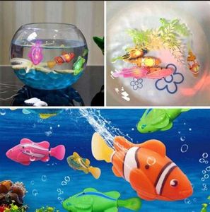 Baby Bath Toys Cat Interactive Electric Fish Toy Water Cat Toy do zabawy w halowej zabawie dla kota i psa z lekkimi zabawkami dla zwierząt domowych T220930