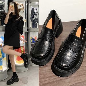 Boots French Style Woman High Heels Pumps Chausure Femme Lacquer College Shoes Lolita Cosplay Platform Chunky Sole Loafers 220901