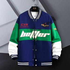 Men's Jackets Mens Varsity Baseball Jacket Men Women Vintage Embroidery Letter Patchwork College Coats Hip Hop Bomber Coat Unisex klp17