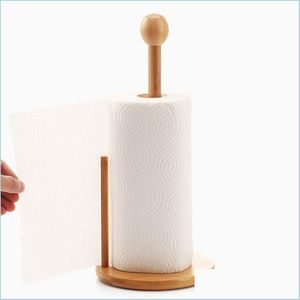 Tissue Boxes Napkins 35.5Cmx16Cm Japanese Style Environmental Paper Towel Holder Bamboo Roll Storage Rack Toilet Column Kitchen Rac Dh6Cx