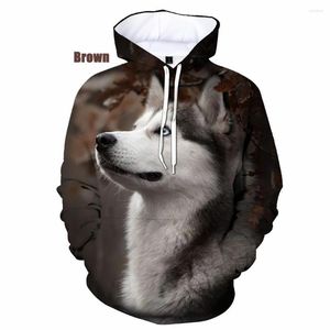 Männer Hoodies 2022 Mode Lustige Und Nette Siberian Husky Hund 3D Gedruckt Hoodie Hunde Druck Männer Frauen Casual Größe