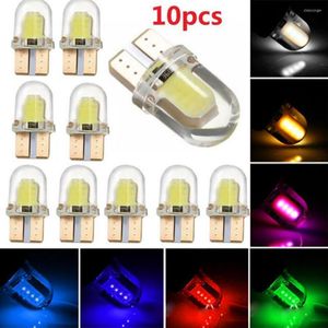 1/10/20Pcs LED T10 194 168 W5W COB 8SMD Silica Bright Light White License Parking Bulb Auto Wedge Clearance Car Lamp