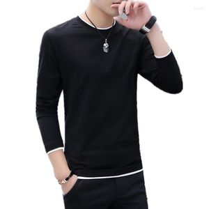 Herr t-skjortor Autumn/Winter 2022 Men's Long-Sleeved T-shirt T-303 Trend Tights Youth Tandsome Loose