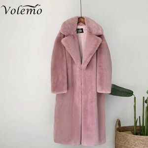 Faux Fur Volemo 2022 Новые женщины Зимние тепло