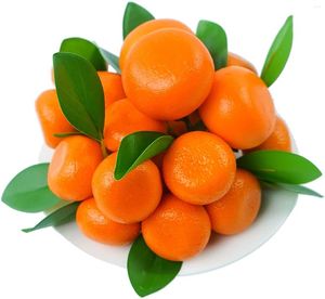 Decorazione per feste Finto arancione artificiale Simulazione realistica di frutta Modello TangerinePiccolo armadio da cucina mandarino