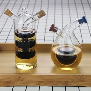 ￖrt kryddverktyg Dubbelskikts￥s Oljeflaska 2 i 1 Vin￤ger Glass Krakten S￤songsf￶rseglat K￶k f￶rvaring S Burkar 220930