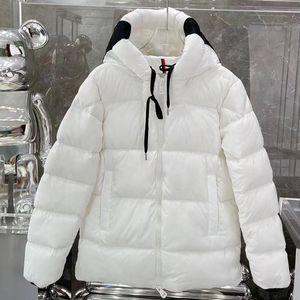 Hot sale Luxury designer men down parkas Women's Embroidered Badge Standing Neck Hooded Puffer Jacket Couple Thickened Warm Loose Winter down Jacket