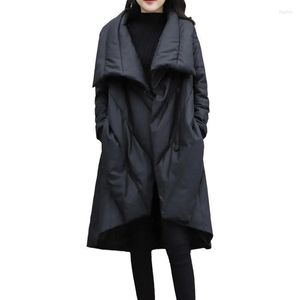 Kvinnor Down Women's Parkas Loose and Fashionable Cotton Clothes Coat 2022 Plus Size Thick Warm Jacket Long Winter