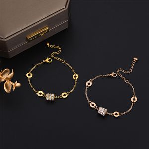 women Charm bracelets INS designer small waist bracelet rose gold luxury jewelry gift