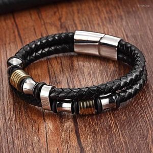 Bracelets de charme xqni bracelet en cuir authentique double couche cm de couleur bijoux spécial pour hommes cadeaux de la fête des pères