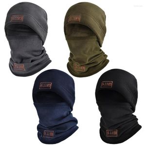 Motorcycle Helmets Winter Thermal Head Cover Fleece Hat Scarf Set Tactical Balaclava Face Mask Neck Warmer Sport Cycling Ski