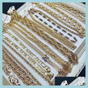 Łańcuchy krawężnik łańcuch kubański Naszyjnik miedziane punkowe dławiki dla mężczyzn kobiety vintage złoty hip hop luksusowe biżuterię