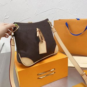 Fashion Messenger Bag Women Crossbody Bags Classic Letter Lady Zipper Purse Golden Hardware Tag Pendant Detchable Adjustable