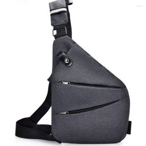 Utomhusväskor män reser Business Fino Bag Burglarproof Shoulder Holster Anti Stöld Säkerhet Rem Digital Storage Chest Sports Sport