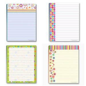 Примечания Fun Pattern Designs Pads USA Made 4 Asorted Bonotepads Shop List Teachers Home Office Небольшой подарки доставка 2022 Carshop2006 AMY0W