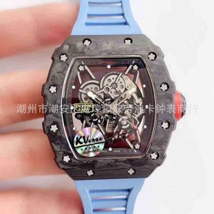 Luxury Mens Mechanical Watch Zhifa RM35-02 kolfiberfodral KV NPTP Swiss Movement Wristwatches G59q