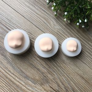 Andra konst och hantverk 1 datorer Soft Clay Silicone Mold Tools Steamed Bread Shape 3D Baby Face Universal Fondant Cake Mold 3 typer Big Middle Small Size 20220930 E3