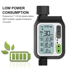 Watering Equipments Electronic Irrigation Regulator Automatic Timer with 3 Separate Timing Programs Outdoor Garden Tool 220930