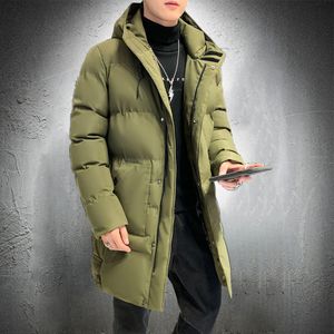 Men's Down Parkas Winter Jacket Long Parka Autumn Puffer Overcoat Outwear Army Green Hooded Coat Plus Size 8XL 220929