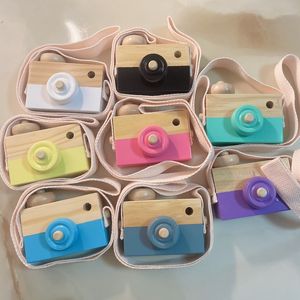 Cute Nordic Hanging Wooden Camera Toys Kids Gift 9X8X3.5cm Room Decor Furnishing Articles Christmas Gift Wood Toy 1124