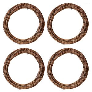 Flores decorativas Rattern Diy Wratch Wraitring Door da frente da frente de videira natural grinaldas de férias Garland galhos de videira