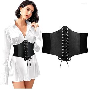 Cintos 2022 Mulheres elásticas bandas largas Banda amarrada Waspie Girl Corset ciência Cincher Belt Leather Ladies 1pc Moda