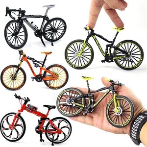 Finger Toys Mini Alloy Bicycle Model Racing Toy Creative Simulation Metal Mountain Bike Set Collection Novelty Gag For Boys 220930