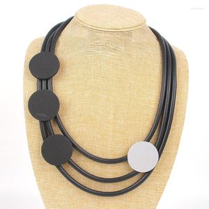 Подвесные ожерелья Ydydbz High Street Designer Ladies Glamour Simple Rubber Chokers Fashion Уникальные DIY костюмы подарки 2022