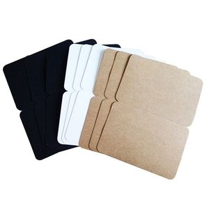 Karty pozdrowienia 50pcs Vintage Creative Blank Postcards Kraft Paper Brown Biały czarny prezent hurtowy Zaproszenie na imprezę 220930