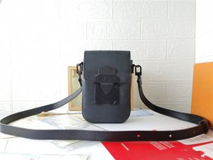 Мужские дизайнерские сумки кошельки Sto-Lock Вертикальная мини-сумка роскошные мужчины Crossbody Swork Louisity Плечи для сумки на плечах повседневная сумочка для мобильного телефона M81522