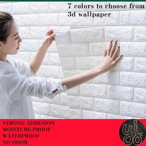 Wallpapers 70x38 Foam 3D Wall Stickers Brick Self Adhesive Wallpaper Panels Home Decor Living Room Bedroom Decoration Bathroom Sticker