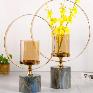 Ljusstakare nordiska retro ljus bord romantisk middag cylinder lyx enkel levande rum tr￤ decore vindt￤t kandelabros vaser tabl