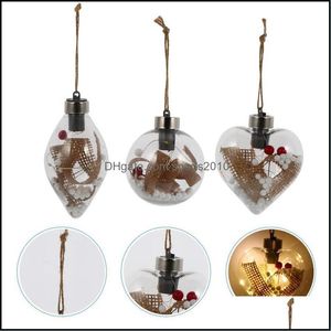Party Decoration 3Pcs Christmas Led Light Xmas Hanging Night Lamps Creative Decor Drop Delivery 2021 Home Garden Festive Party Suppli Dhgoh