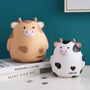 Decorative Objects Figurines Bear rabbit piggy bank plastic coin for attracting jar money large Savings box coins child Easter gift
