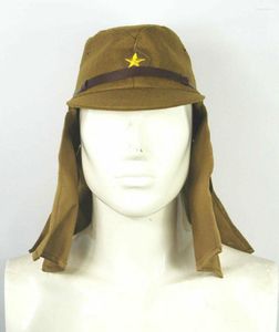 Berets Reproduction WWII Japanese Army IJA Soldier Field Wool Cap Hat With Neck Shade Flap Military Store 5605101