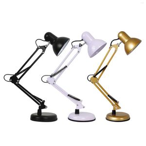 Table Lamps Metal Desk Clip Lamp Warm Light Eye Protection Adjustable Swing Arm Architect Office Studio Study
