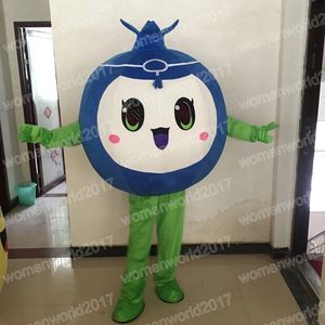 Costume da mascotte di mirtillo di Halloween Simulazione di personaggi dei cartoni animati Abiti da completo per adulti Vestito da carnevale di Natale per uomini e donne