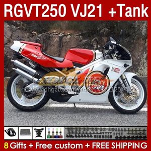 Fairings Tank OEM dla Suzuki RGVT RGV 250CC 250 CC 1988-1989 Bodys 159NO.193 RGV250 VJ21 SAPC RGVT250 RGV-250 88 89 RGVT-250 RGV-250CC 1988 1989 ABS Fairing Red Lucky Lucky Lucky