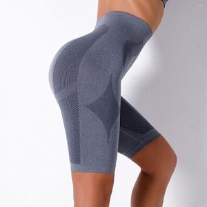 Running Shorts High Waist Hip Lifting Gym For Women Fashion Decorative Pattern Leggings Sport Fitness Push Up Yoga